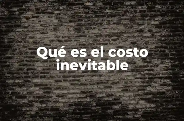 Qué es el Costo Inevitable