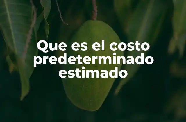 Cómo se diferencia el costo predeterminado estimado de otros tipos de costos
