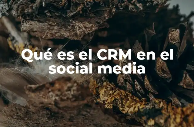 Qué es el Crm en el Social Media