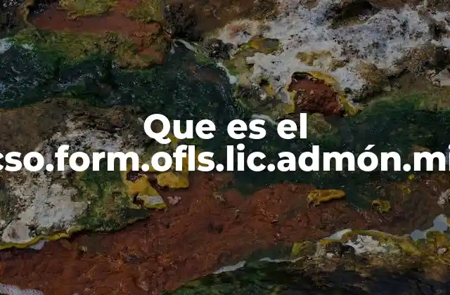 Que es el Cso.form.ofls.lic.admón.mil