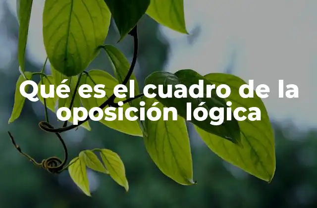 Qué es el Cuadro de la Oposición Lógica