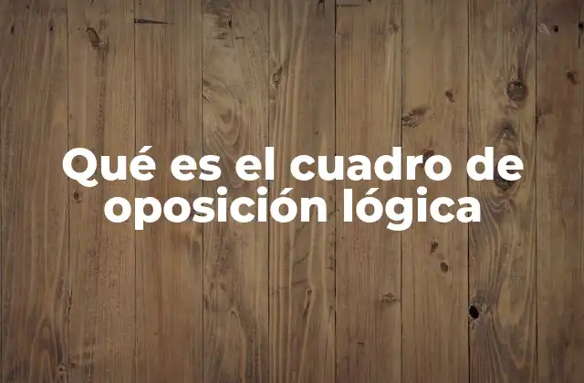 Qué es el Cuadro de Oposición Lógica