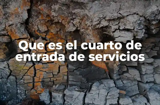 Que es el Cuarto de Entrada de Servicios
