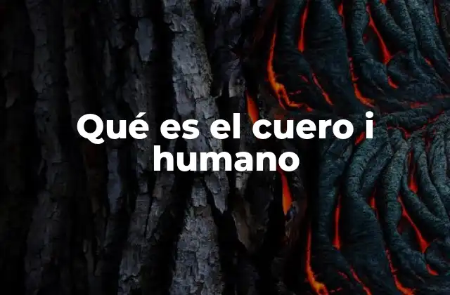 Qué es el Cuero I Humano