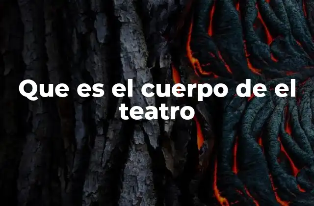 Que es el Cuerpo de el Teatro