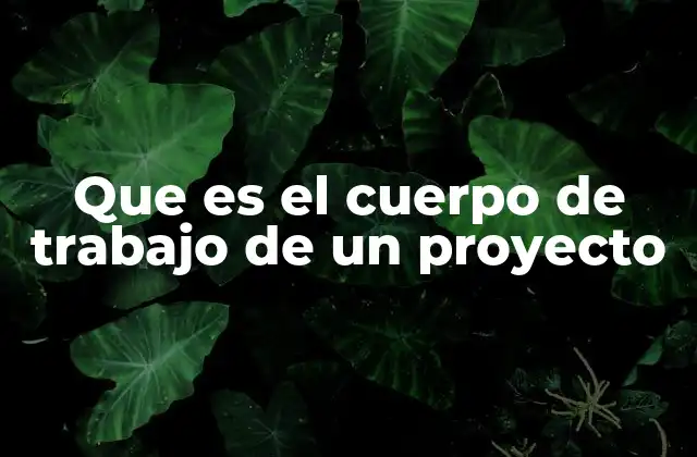 Cómo se define el cuerpo de trabajo en la gestión de proyectos