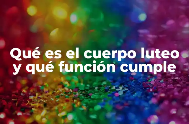 Qué es el Cuerpo Luteo y Qué Función Cumple