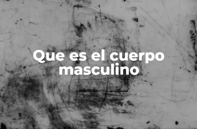 Que es el Cuerpo Masculino