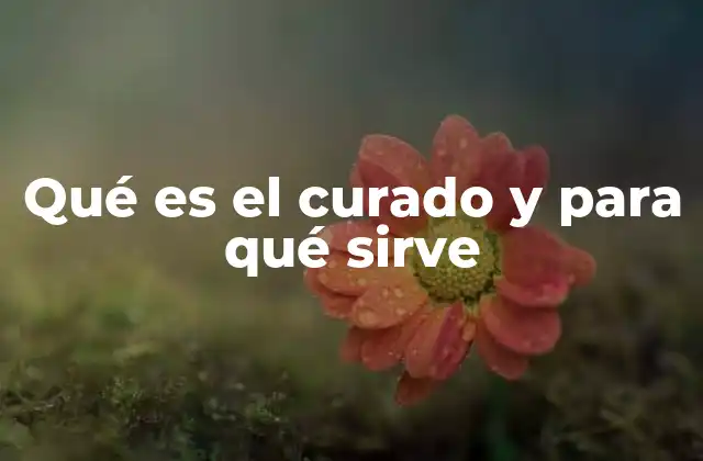 Qué es el Curado y para Qué Sirve