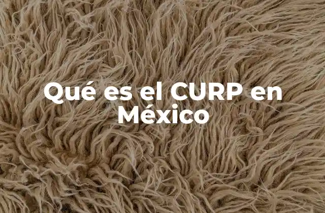 Qué es el Curp en México