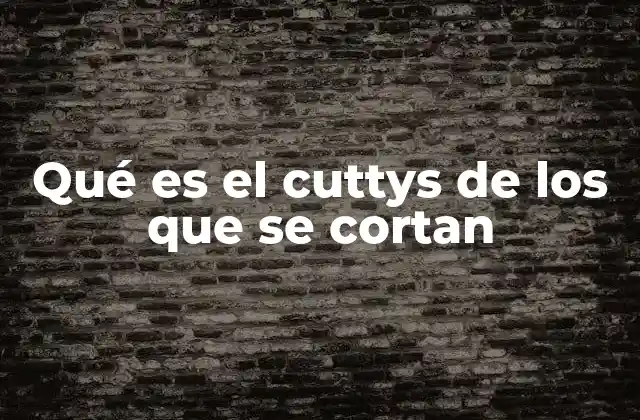 Qué es el Cuttys de los que Se Cortan