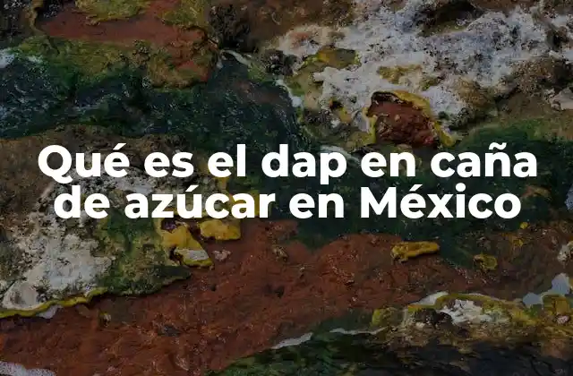 Qué es el Dap en Caña de Azúcar en México