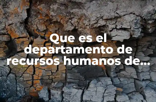 Que es el Departamento de Recursos Humanos de una Empresa