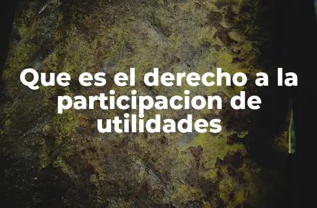 Que es el Derecho a la Participacion de Utilidades 2 El rol de los trabajadores en la generación de ganancias empresariales