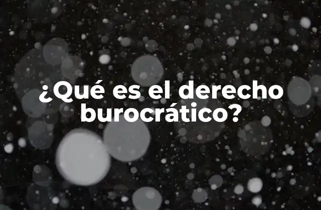¿qué es el Derecho Burocrático?