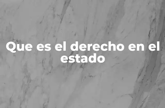 Que es el Derecho en el Estado