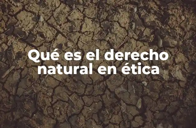 Qué es el Derecho Natural en Ética