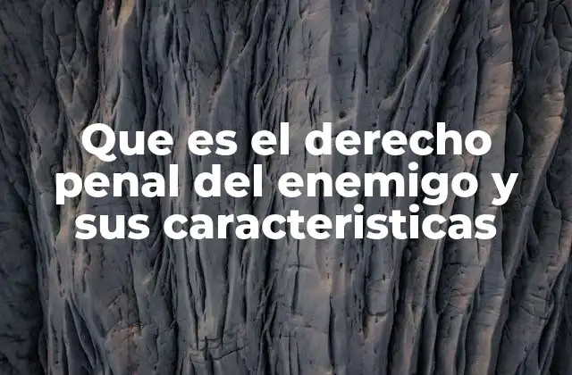 Que es el Derecho Penal Del Enemigo y Sus Caracteristicas 2 El derecho penal en situaciones de conflicto y hostilidad