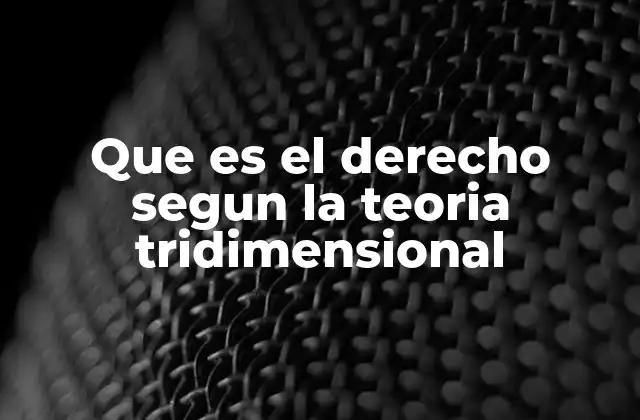 Que es el Derecho Segun la Teoria Tridimensional 2 La complejidad del derecho más allá de lo escrito