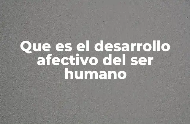 Que es el Desarrollo Afectivo Del Ser Humano 2 Cómo se manifiesta el desarrollo afectivo a lo largo de la vida