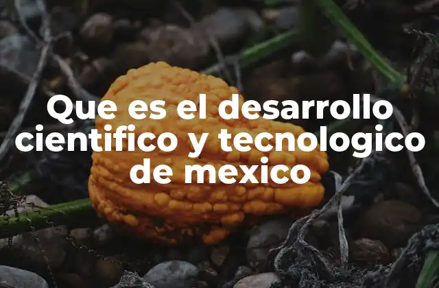 Que es el Desarrollo Cientifico y Tecnologico de Mexico