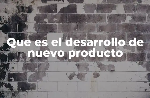 Que es el Desarrollo de Nuevo Producto