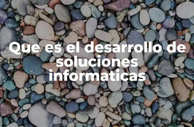 Que es el Desarrollo de Soluciones Informaticas