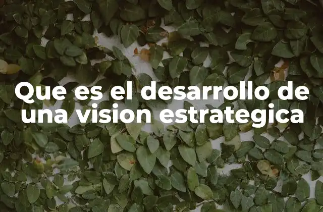 Que es el Desarrollo de una Vision Estrategica 2 La importancia de tener una visión clara en los negocios