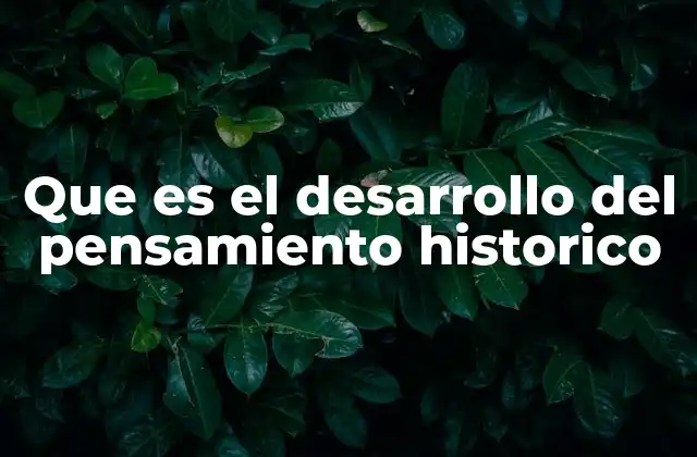 El avance de la comprensión histórica a través del tiempo