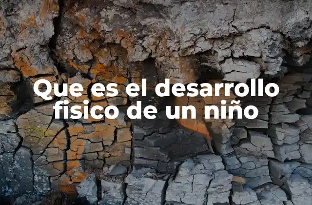 Que es el Desarrollo Fisico de un Niño