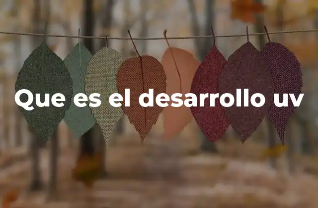 Que es el Desarrollo Uv