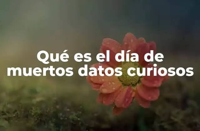 La importancia cultural del Día de Muertos