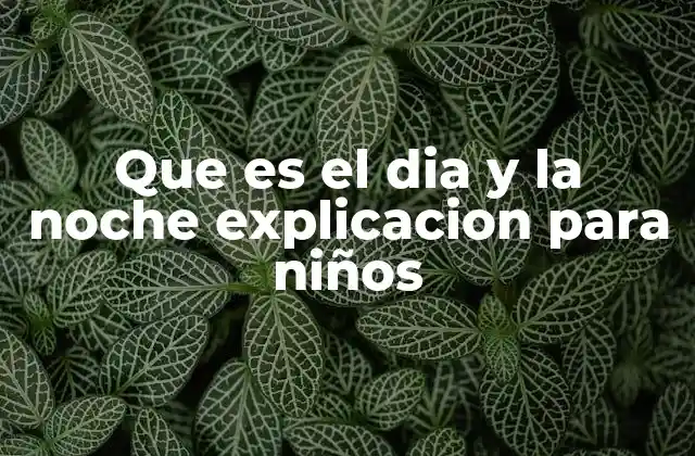 Que es el Dia y la Noche Explicacion para Niños