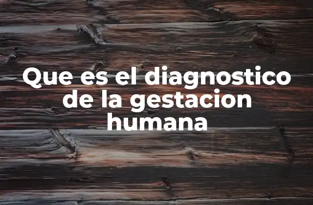 Que es el Diagnostico de la Gestacion Humana