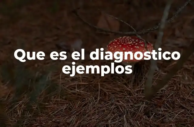 Que es el Diagnostico Ejemplos