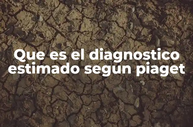 Que es el Diagnostico Estimado Segun Piaget