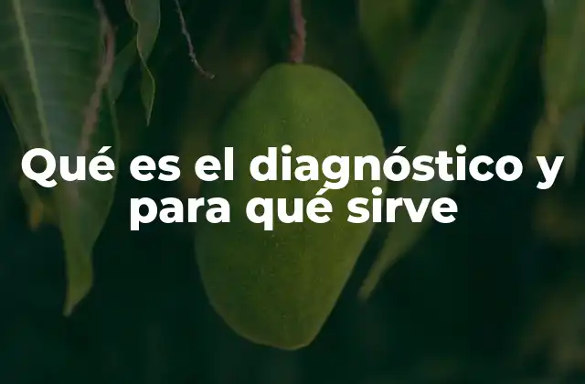 Qué es el Diagnóstico y para Qué Sirve
