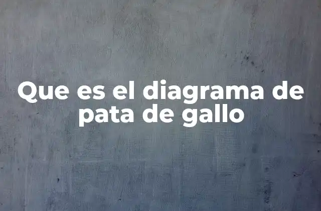 Que es el Diagrama de Pata de Gallo