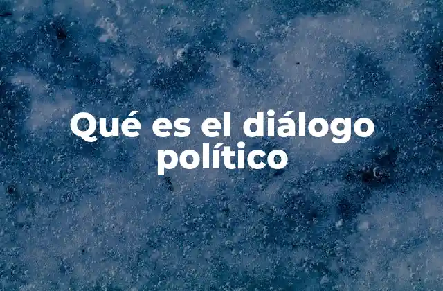 Qué es el Diálogo Político