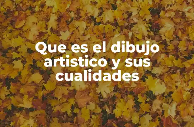 Que es el Dibujo Artistico y Sus Cualidades