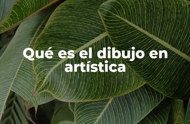 Qué es el Dibujo en Artística