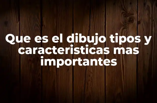 Que es el Dibujo Tipos y Caracteristicas mas Importantes
