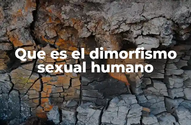 Que es el Dimorfismo Sexual Humano
