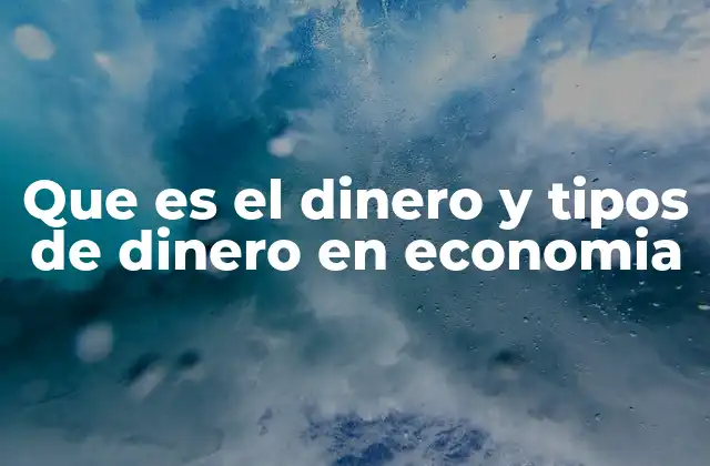 Que es el Dinero y Tipos de Dinero en Economia