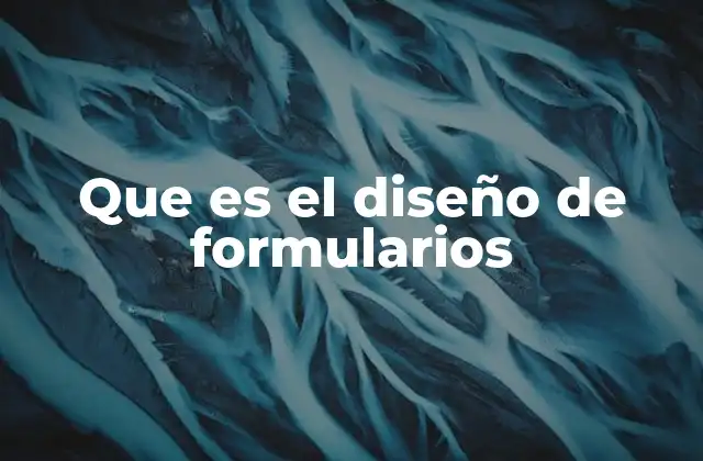 Que es el Diseño de Formularios