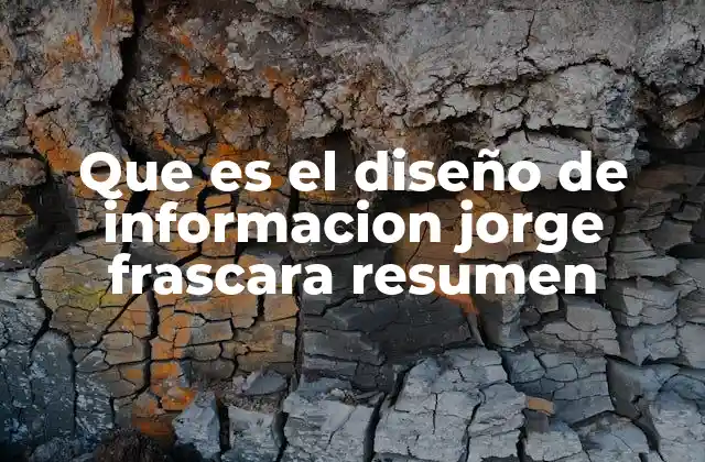 Que es el Diseño de Informacion Jorge Frascara Resumen
