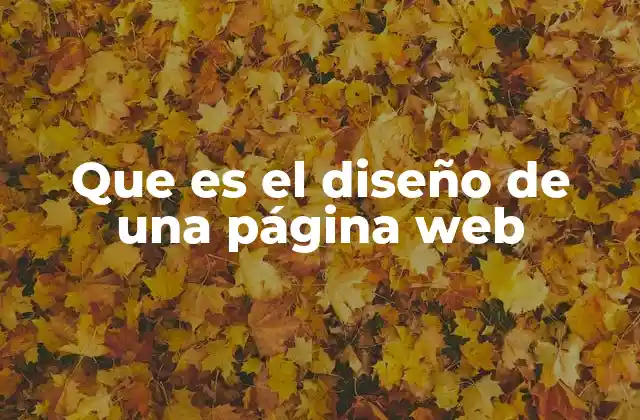 Que es el Diseño de una Página Web