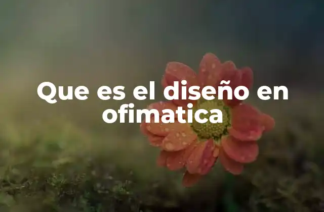 Que es el Diseño en Ofimatica