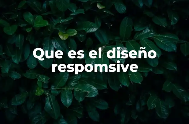 Que es el Diseño Respomsive