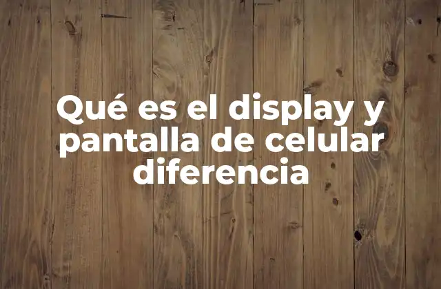 Qué es el Display y Pantalla de Celular Diferencia